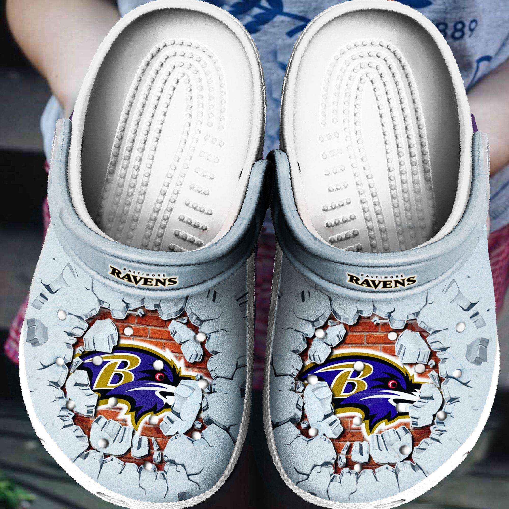 Baltimore Ravens Crocs Crocband Clog Shoes For Men Women