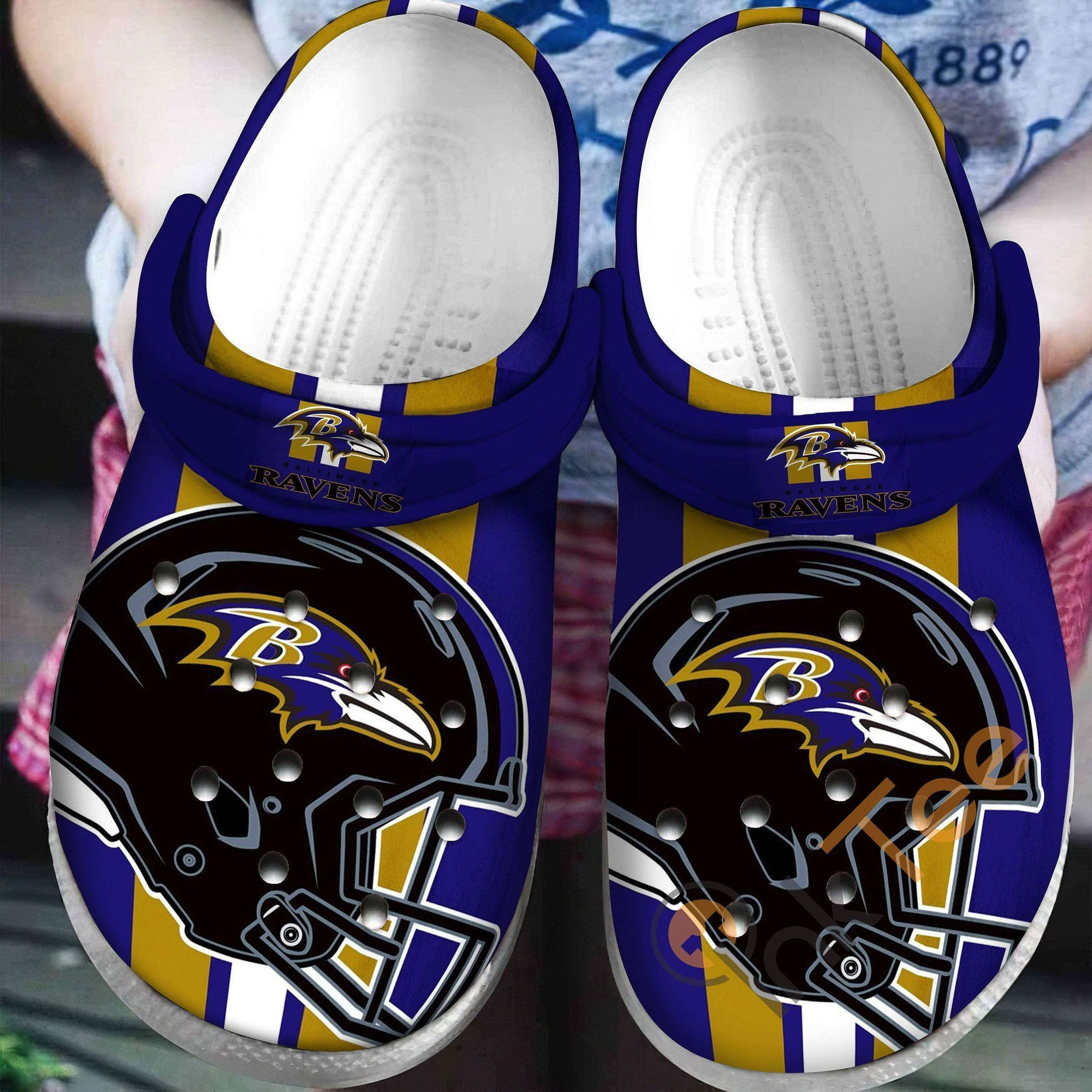 Baltimore Ravens Nfl Teams Gift For Fan Crocs Crocband Clogs