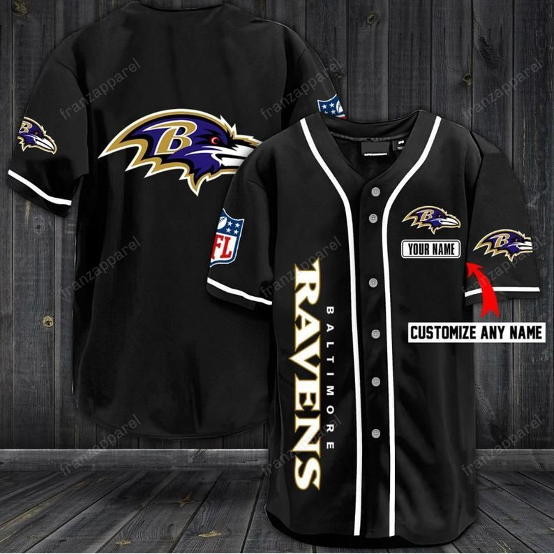 Baltimore Ravens Personalized Baseball Jersey Shirt 39, Unisex Jersey Shirt for Men Women