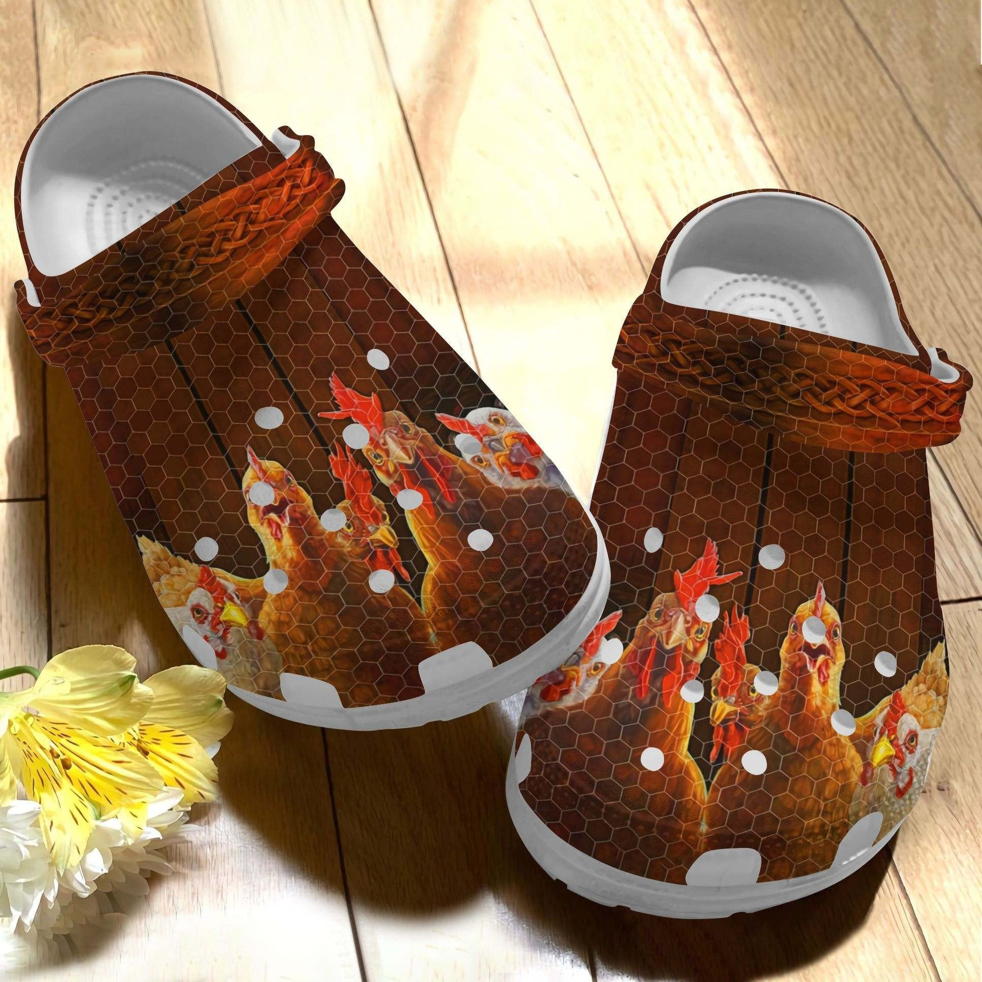 Barn Chicken Shoes - Chickens Outdoor Crocs Clog Gifts For Male Female