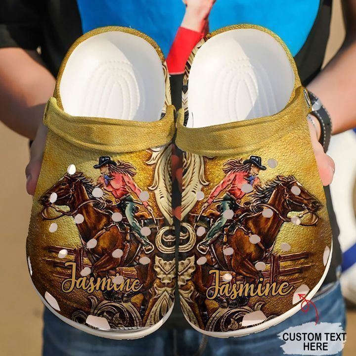 Barrel Racing Personalized Girl Crocs Classic Clogs Shoes