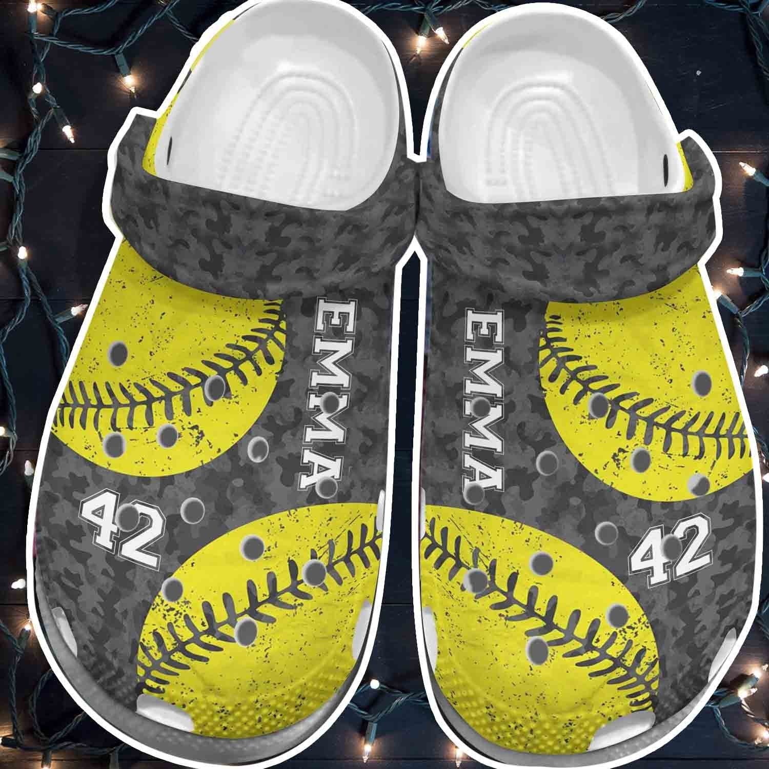 Base Ball Customize Crocs Shoes Clogs - Name Can Be Custome Crocs Shoes Clogs
