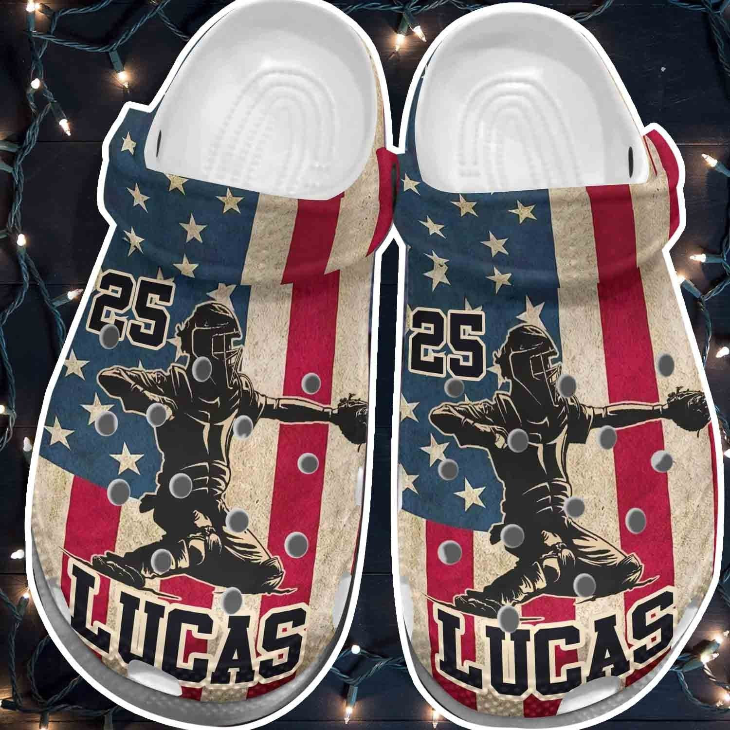 Baseball 4Th Of July Usa Flag Shoes For Batter – America Flag Personalized Crocs Clogs