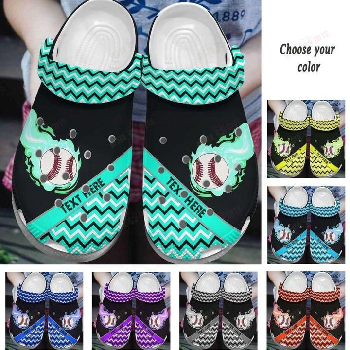 Baseball Colorful Baseball Crocs Classic Clogs Shoes