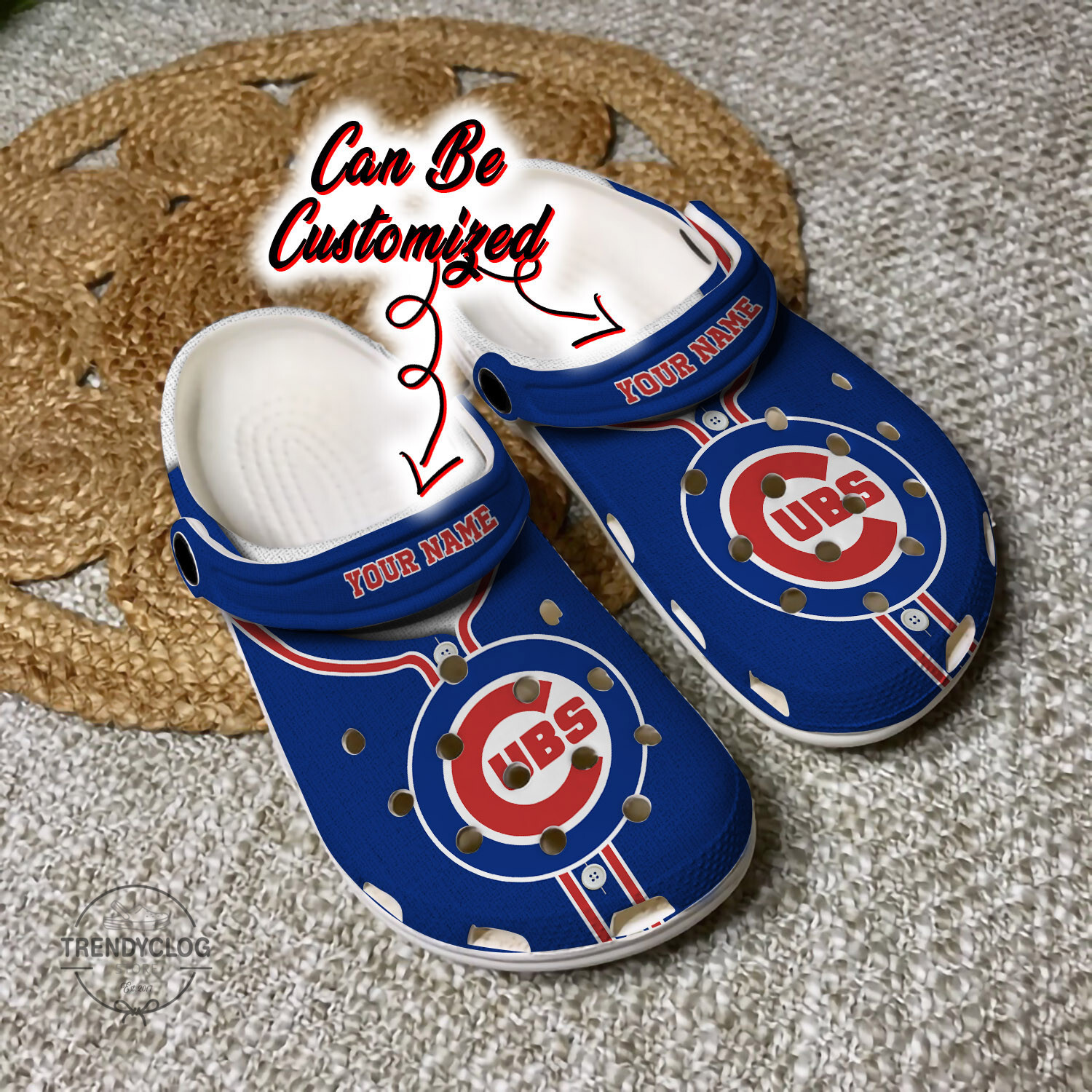 Baseball Crocs Personalized CCubs Baseball Jersey Style Clog Shoes