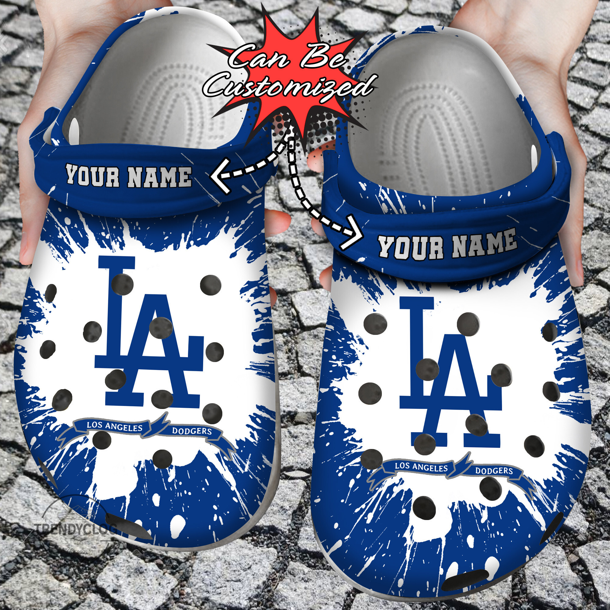 Baseball Crocs Personalized LA Dodgers Team Clog Shoes