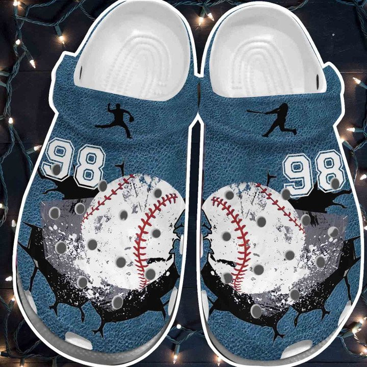 Baseball Falls Against The Wall Crocs Classic Clogs Shoes For Batter Custom Shoe Gift For Fan Baseball