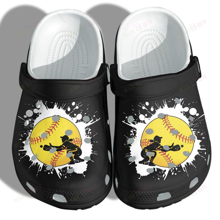 Baseball Girl Crocs Classic Clogs Shoes