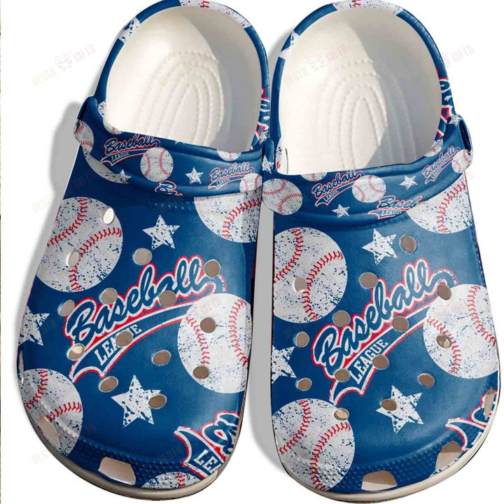 Baseball In Sky Crocs Classic Clogs Shoes