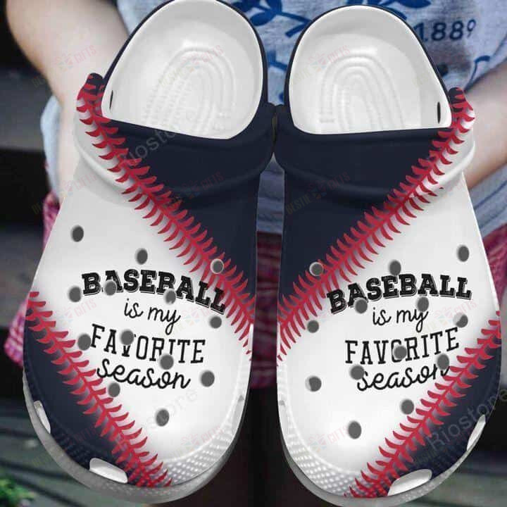 Baseball Is My Favorite Season Crocs Classic Clogs Shoes