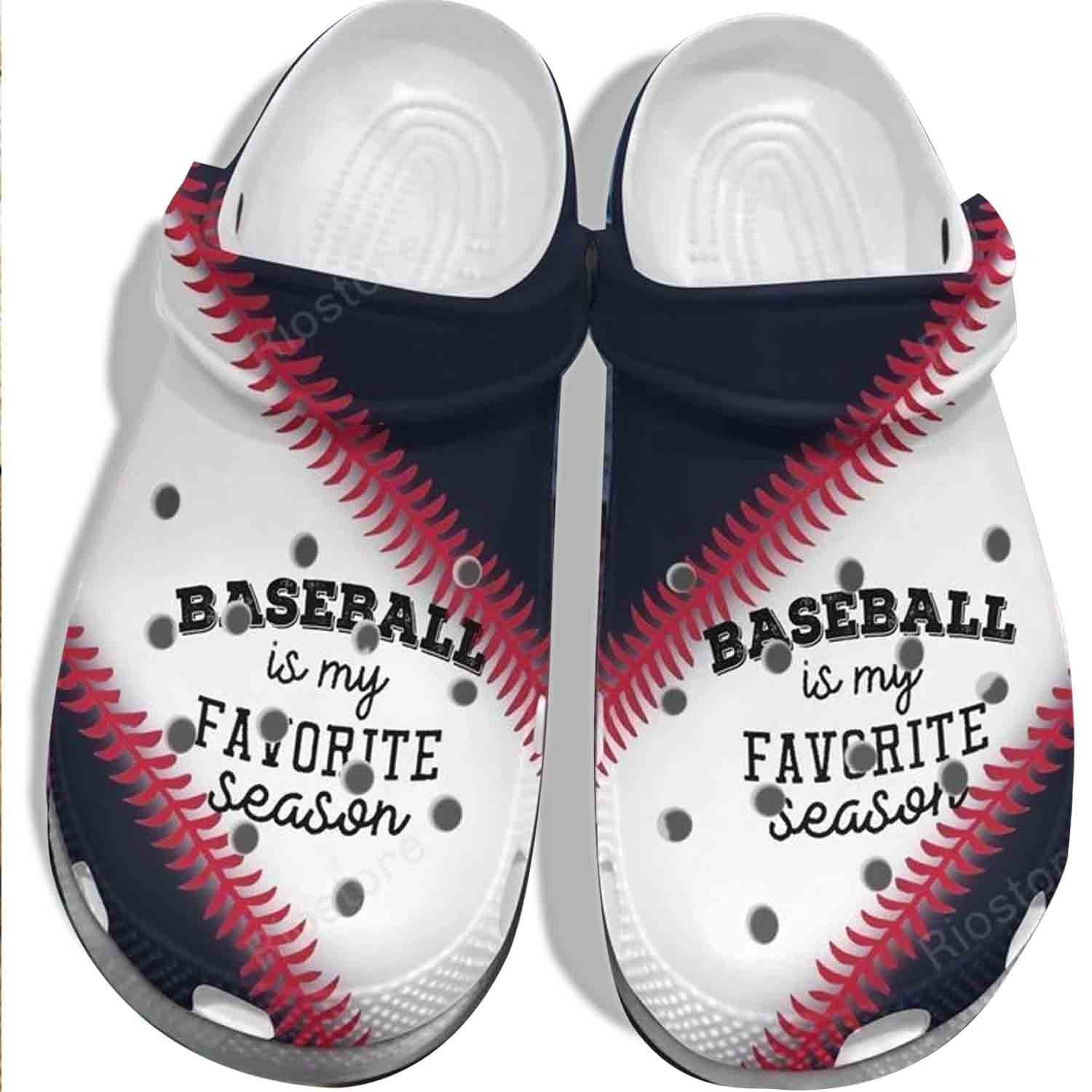 Baseball Is My Favorite Season Crocs Shoes Clogs Mothers Day Gifts For Women