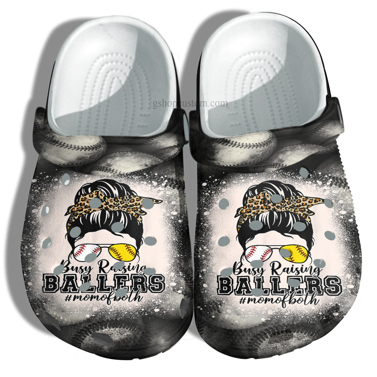 Baseball Mom Of Both Crocs Shoes For Mother Day - Baseball Mom Busy Raising Ballers Shoes Croc Clogs