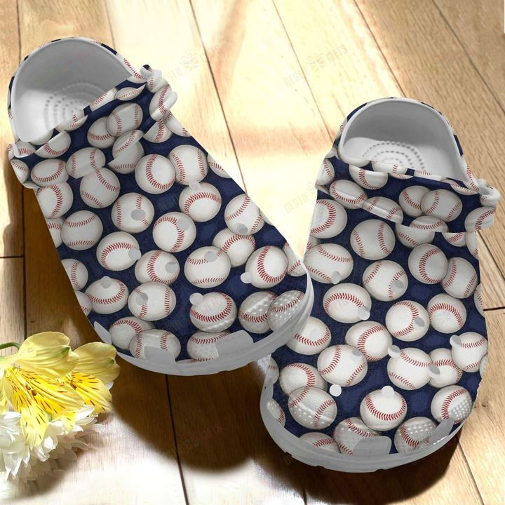 Baseball Pattern Crocs Classic Clogs Shoes