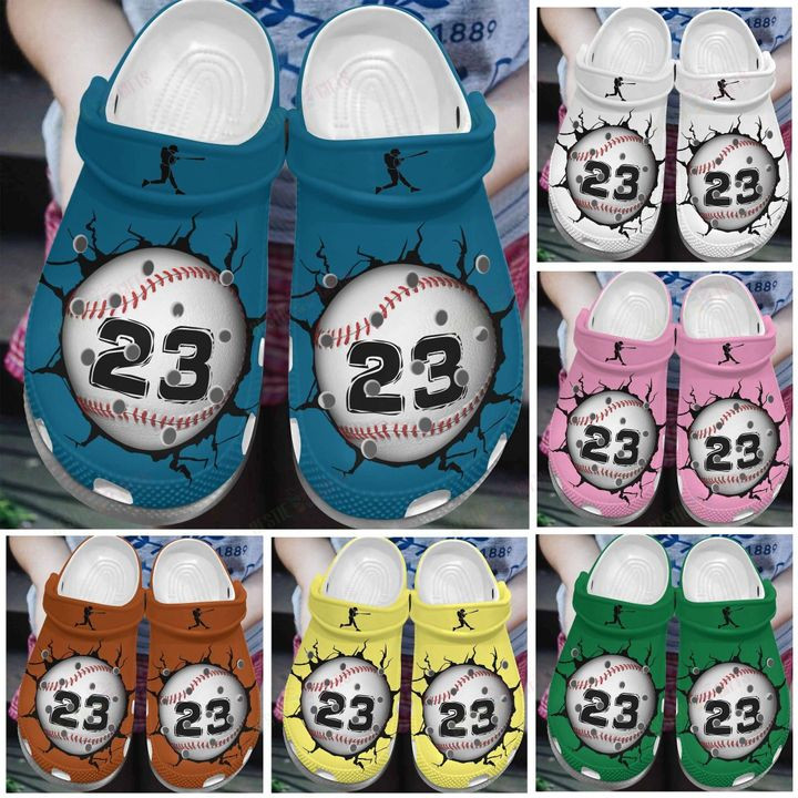 Baseball Personalized Baseball Cracks Crocs Classic Clogs Shoes