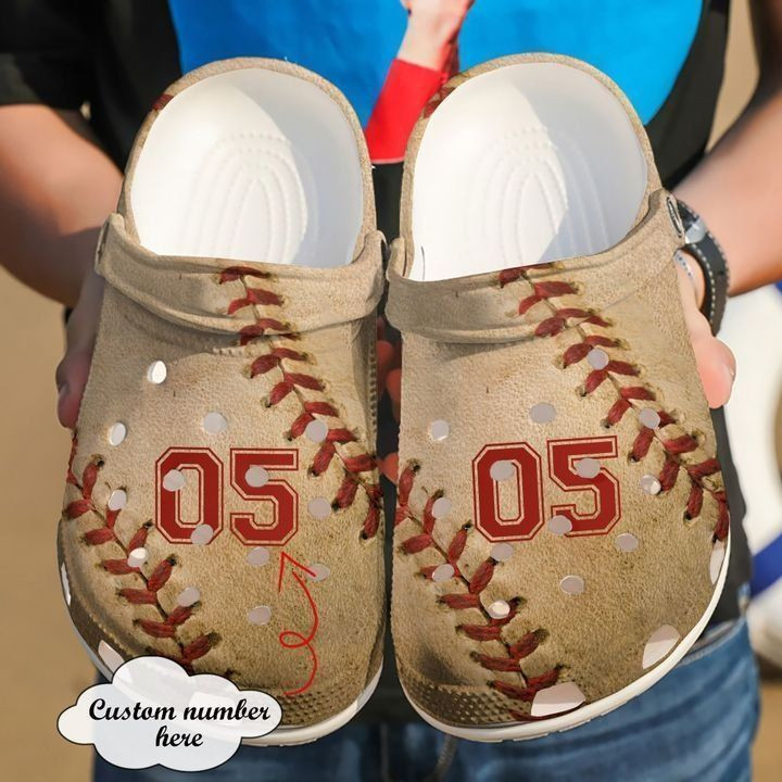 Baseball Personalized Texture Crocs Classic Clogs Shoes