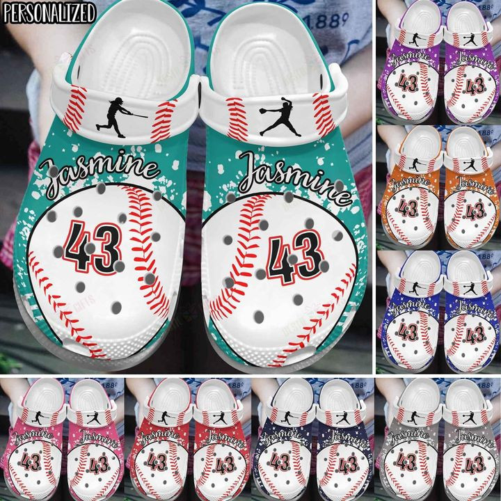 Baseball Personalized White Sole My Love Crocs Classic Clogs Shoes