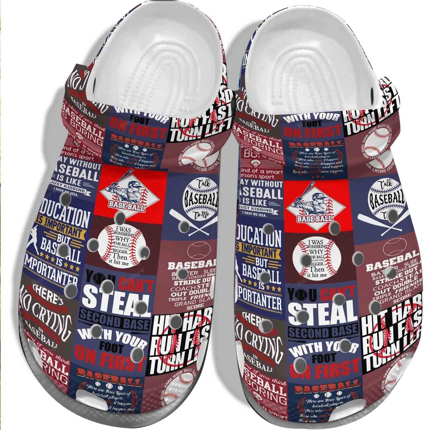 Baseball Stickers Motivation Crocs Shoes Clogs Gifts For Baseball Son Daughter Crocs Shoes Clogs