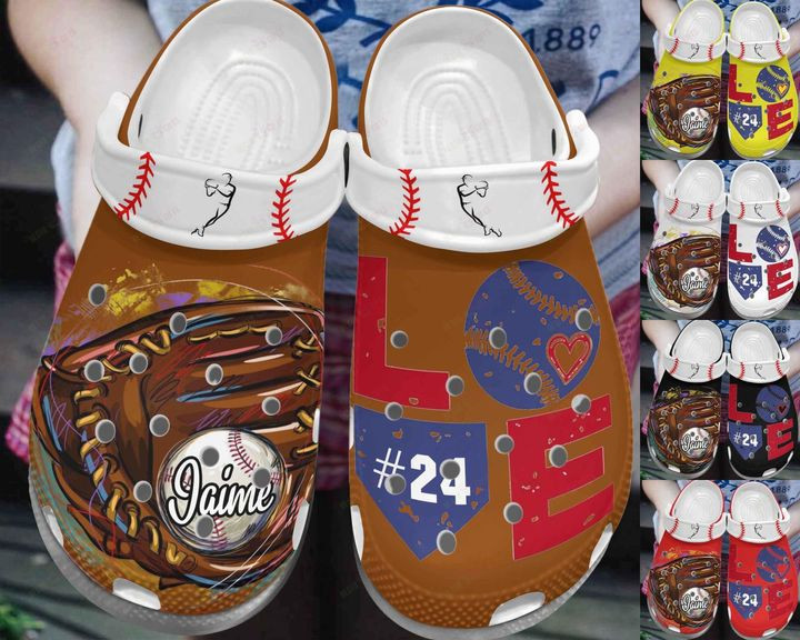 Baseball White Sole Glove  Ball Crocs Classic Clogs Shoes