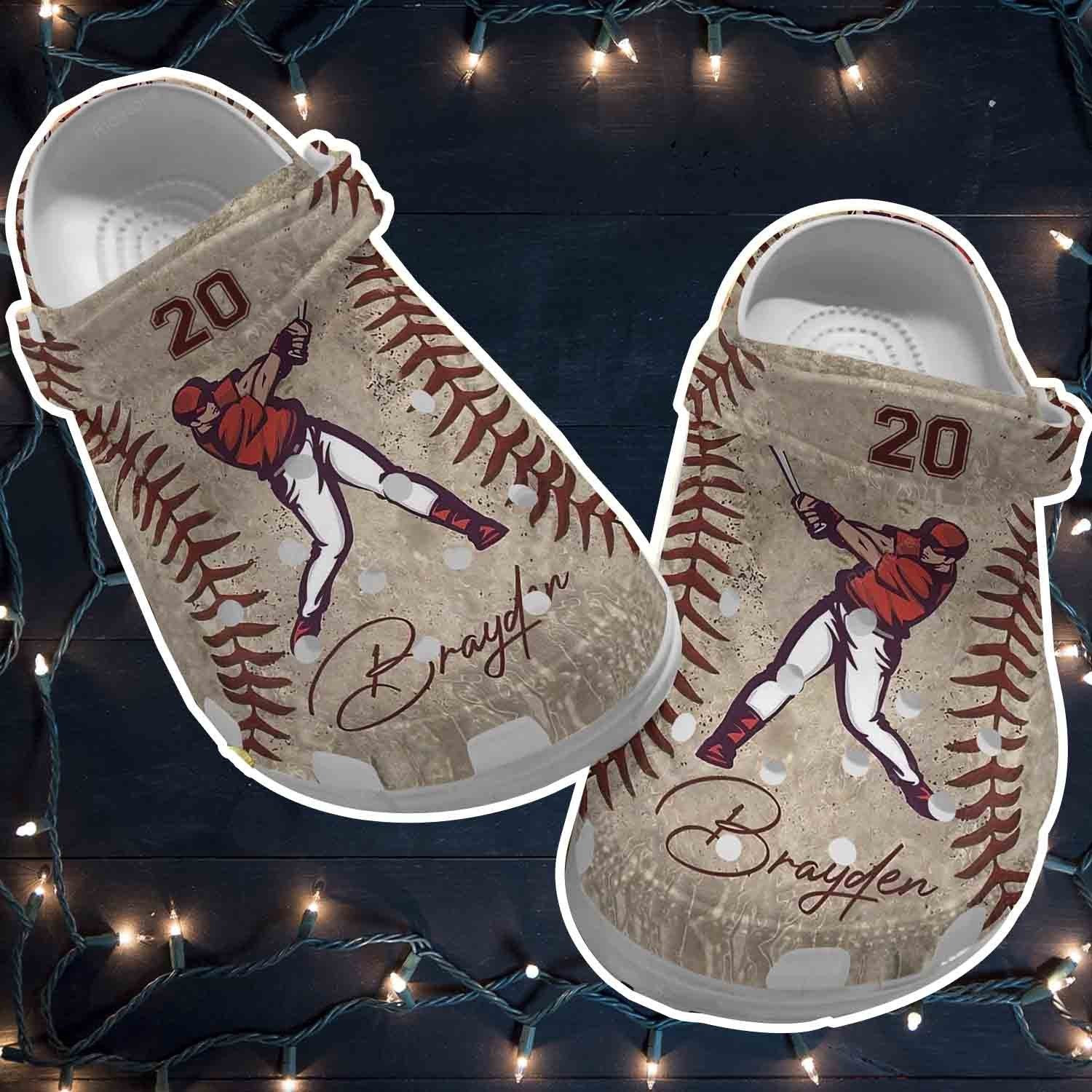 Baseballer Personalized Crocs Shoes Clogs For Hitter Son- Hitter Men Baseball Crocs Shoes Clogs