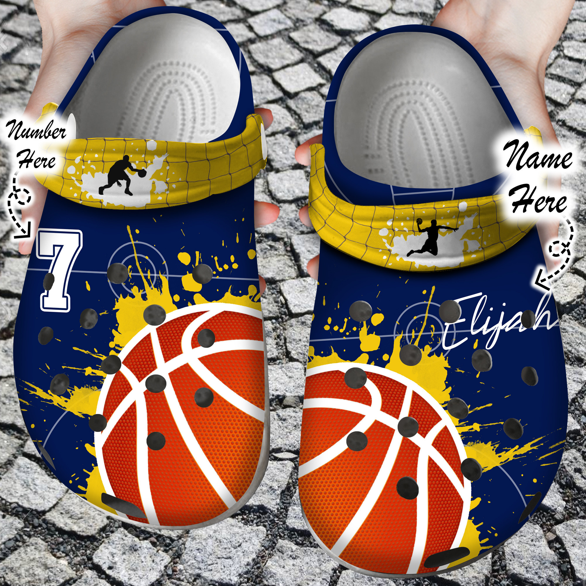 Basketball Crocs Basketball Passion Custom Name  Number Clog Shoes