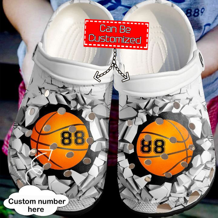 Basketball Crocs – Basketball Personalized Broken Wall Clog Shoes For Men And Women