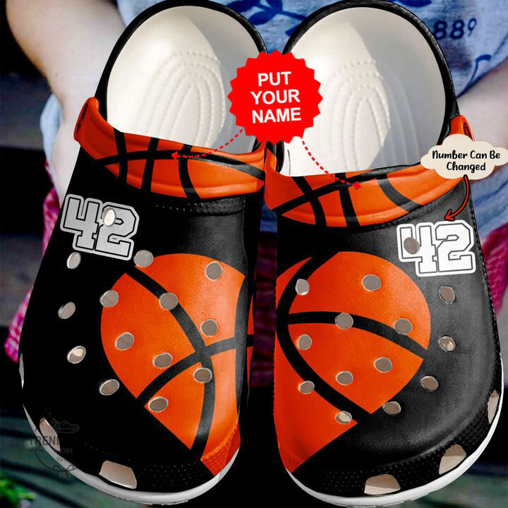 Basketball Crocs Basketball Personalized Heart Clog Shoes
