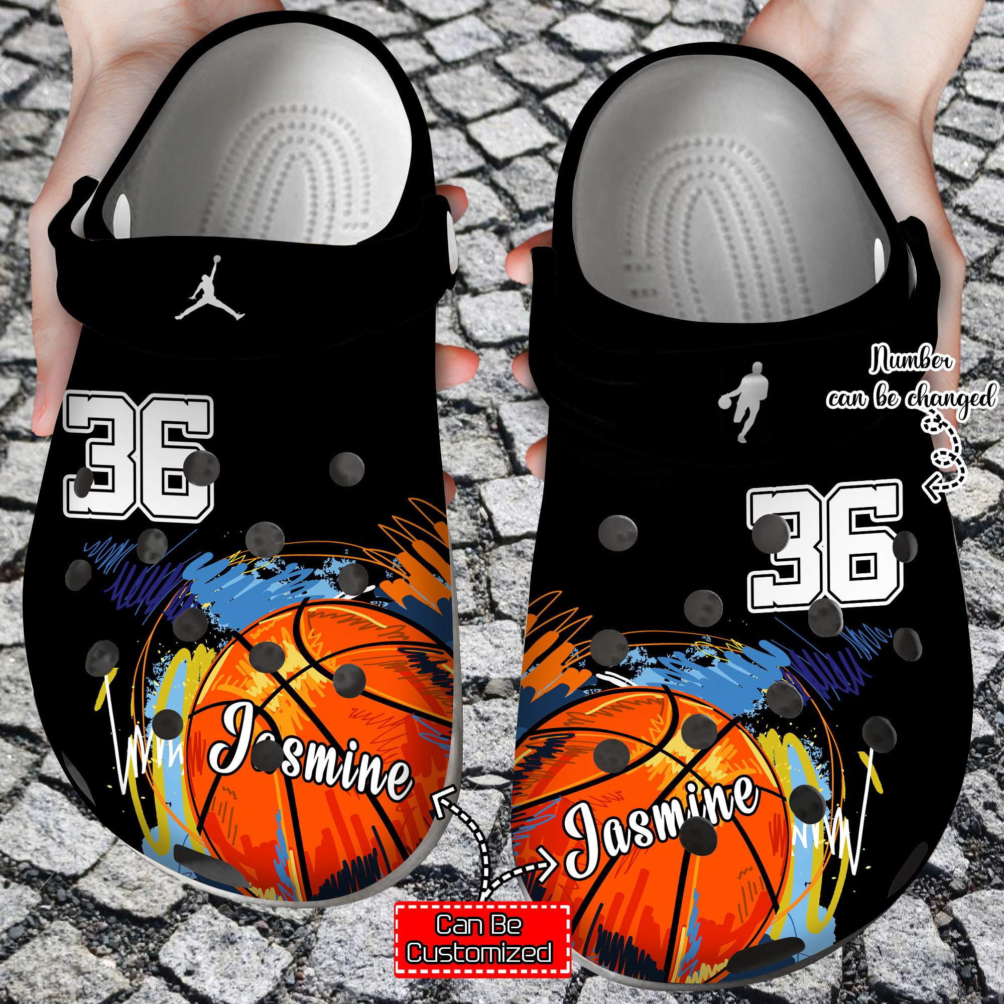 Basketball Crocs Basketball Personalized Lover Black Clog Shoes