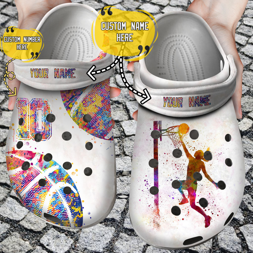 Basketball Crocs - Basketball Personalized Player Clog Shoes For Men And Women
