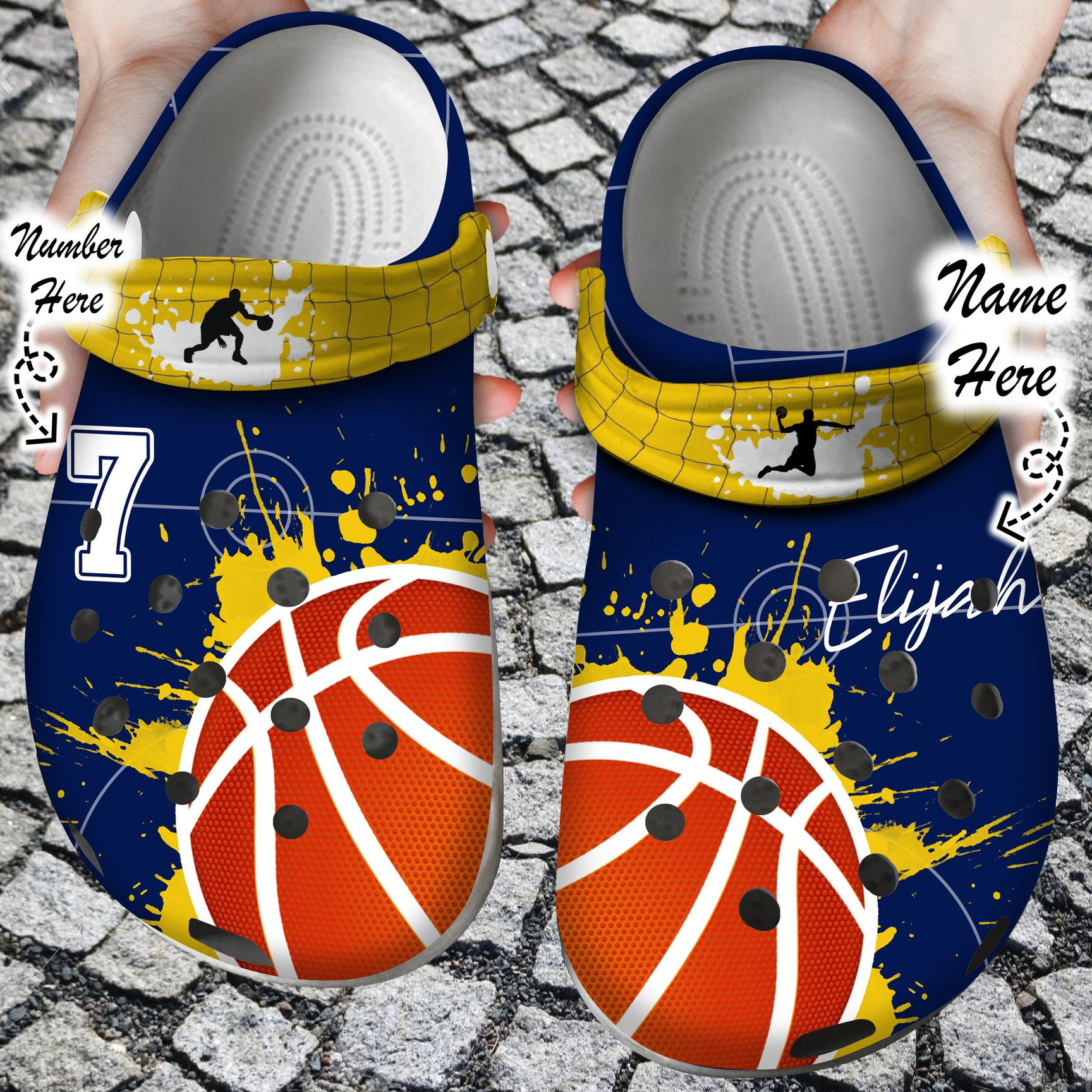 Basketball Passion Custom Name  Number Crocs Clog Shoes Basketball Crocs