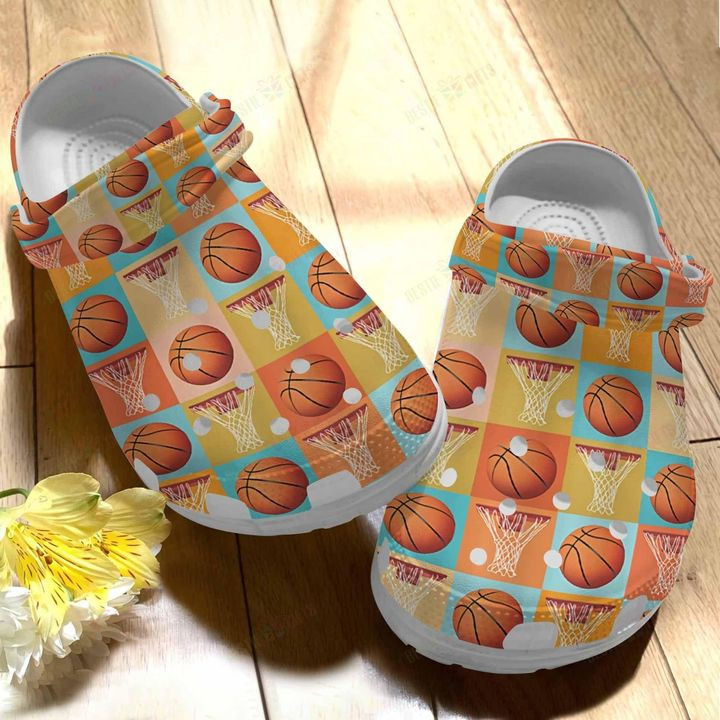 Basketball Pattern V2 Crocs Classic Clogs Shoes