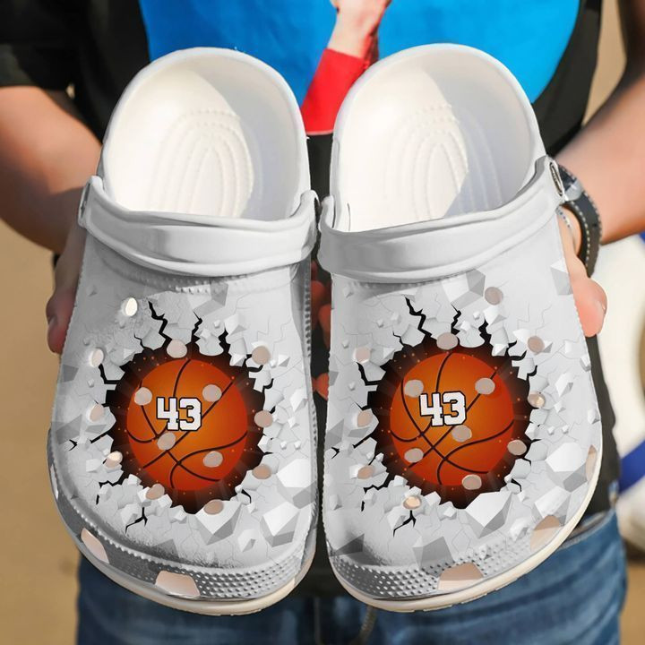 Basketball Personalized Crack Crocs Classic Clogs Shoes