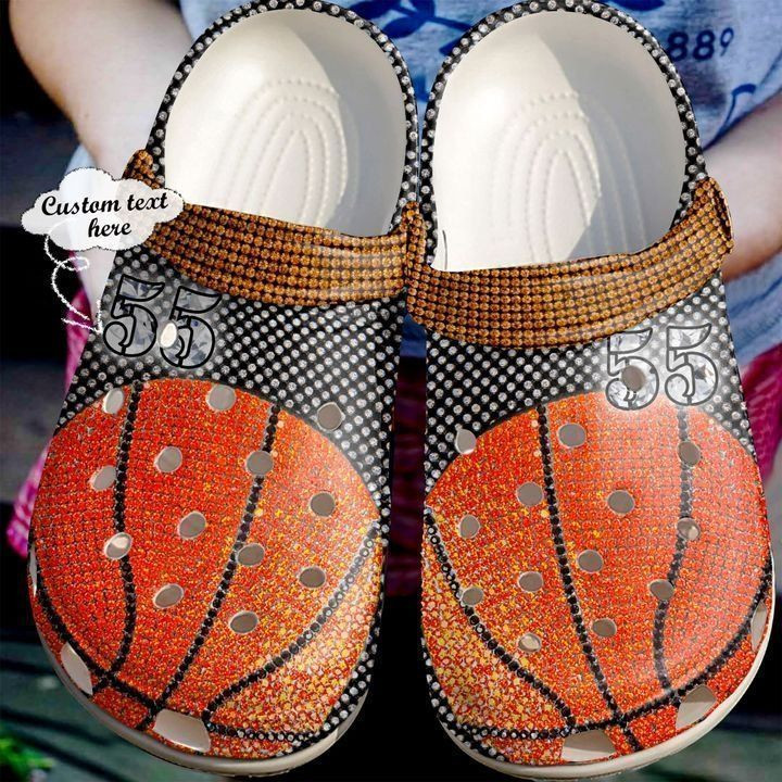 Basketball Personalized Diamond Crocs Classic Clogs Shoes