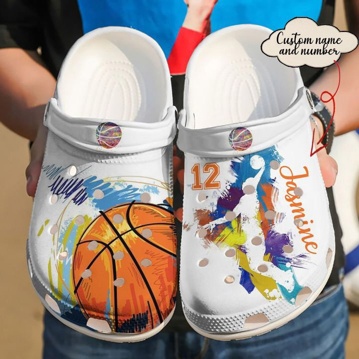 Basketball Personalized Lover Colorful Crocs Clog Shoes Basketball Crocs