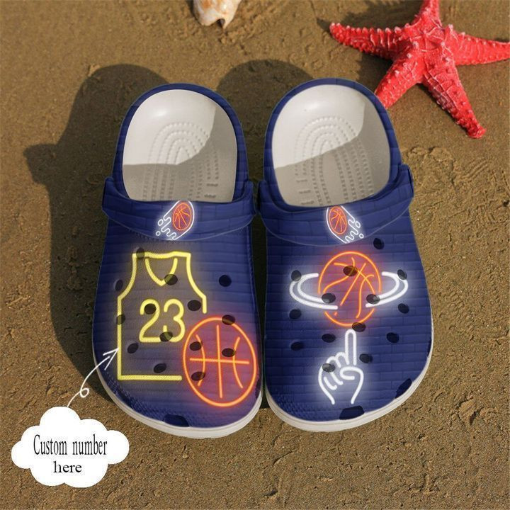 Basketball Personalized Neon Crocs Classic Clogs Shoes
