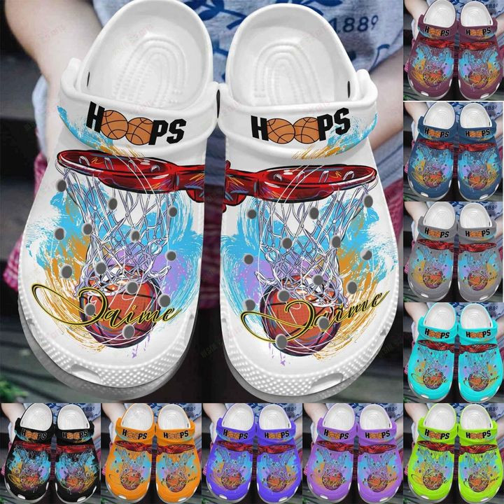 Basketball White Sole Hoops Personalized Crocs Classic Clogs Shoes