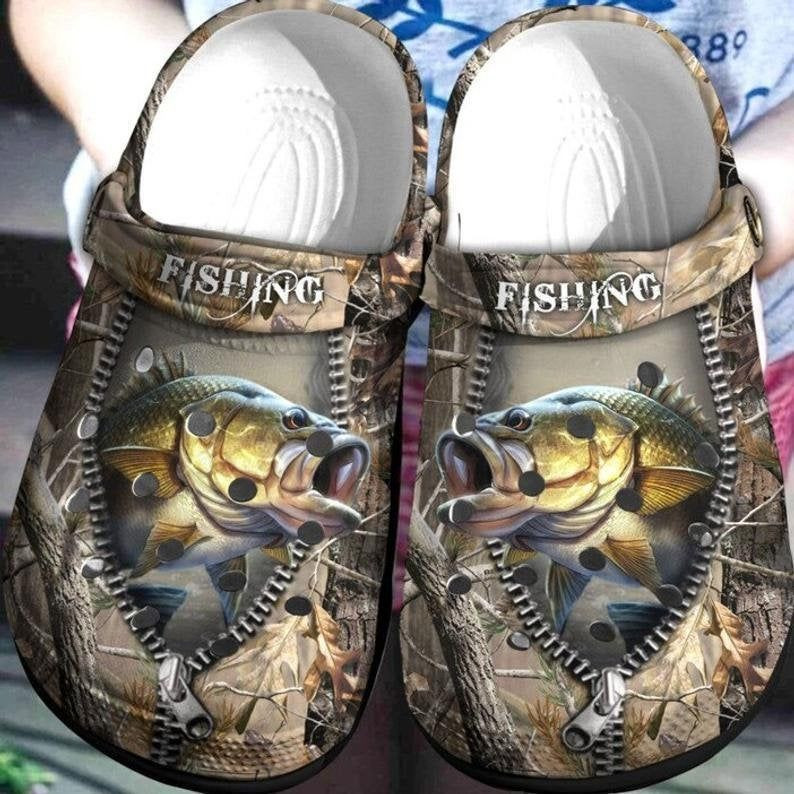 Bass Fishing Hunting Comfortable For Mens And Womens Classic Water Rubber Crocs Clog Shoes Comfy Footwear
