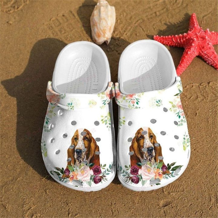 Basset Crocs Classic Clogs Shoes