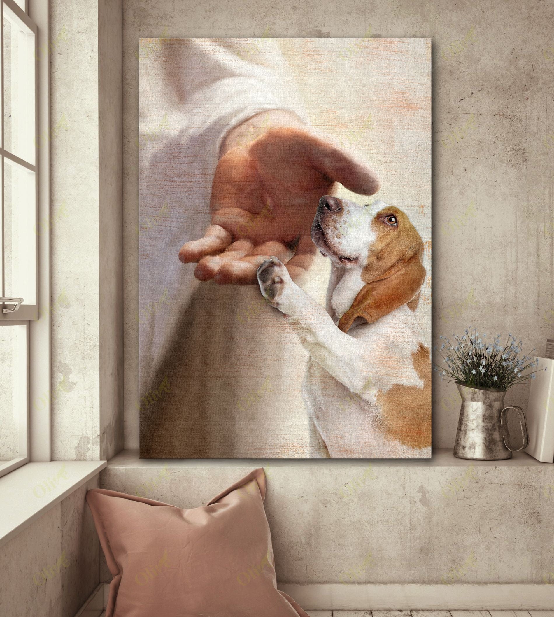 Basset Hound - Take My Hand Poster And Canvas Art Wall Decor
