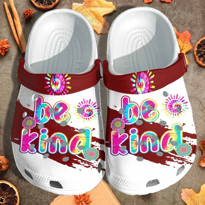 Be Kind Rainbow Custom Crocs Classic Clogs Shoes Autism Awareness Outdoor Crocs Classic Clogs Shoes