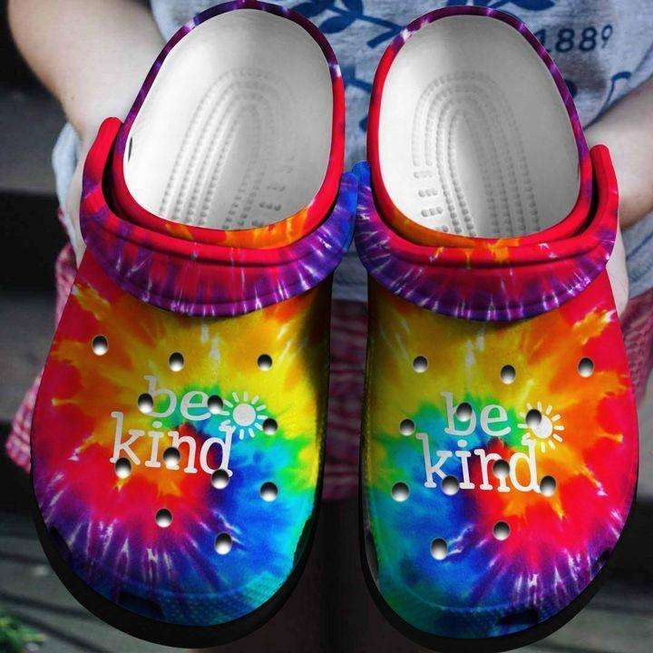 Be Kind Tie Dye Cool Crocs Crocband Clog Shoes