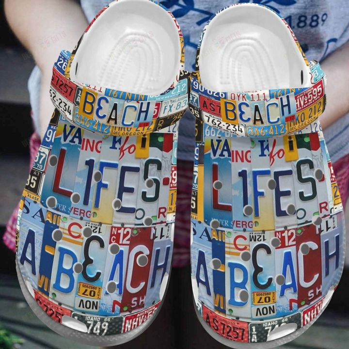 Beach White Sole Life Is A Beach Crocs Classic Clogs Shoes
