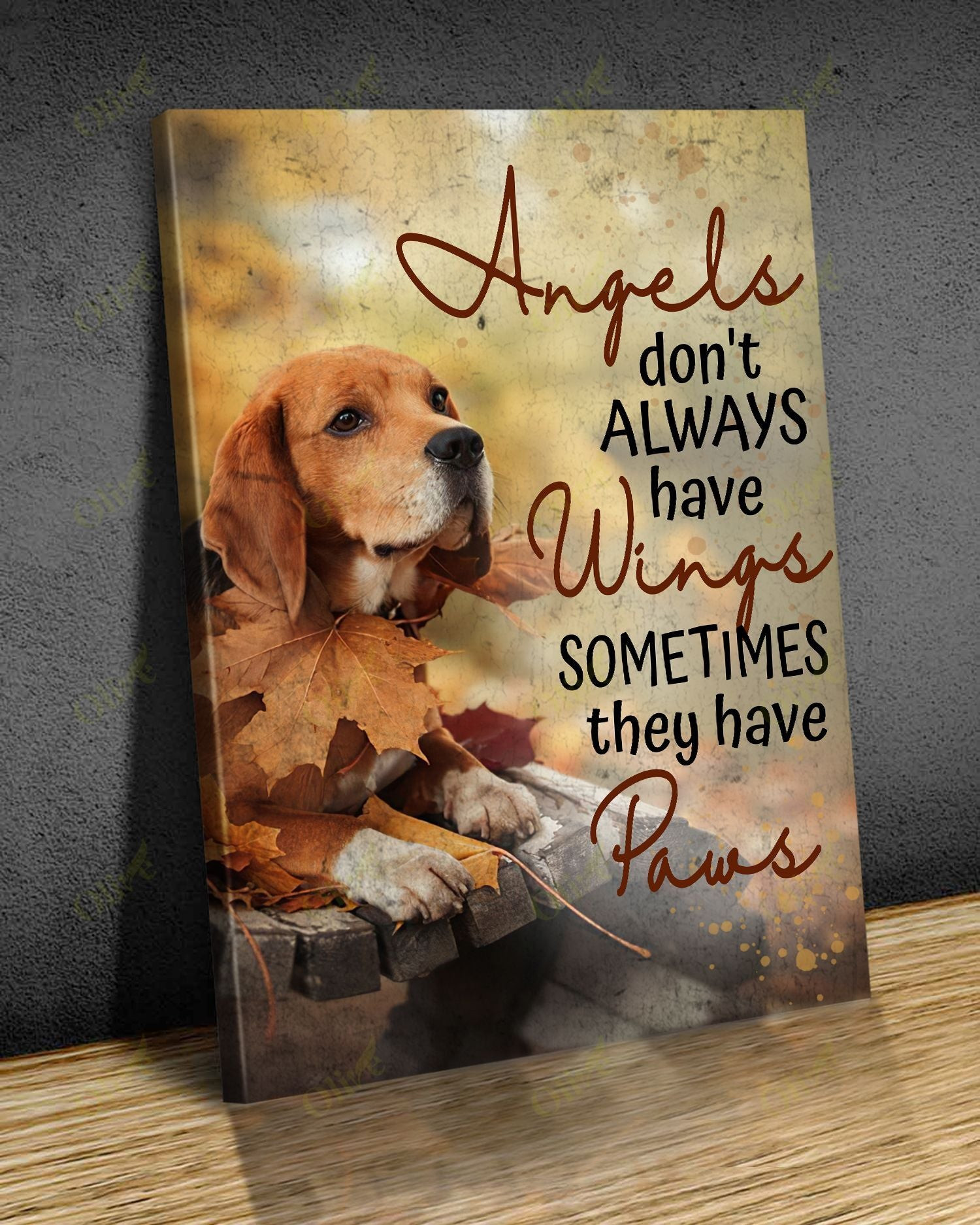 Beagle - Angels Also Have Paws Poster And Canvas Art Wall Decor