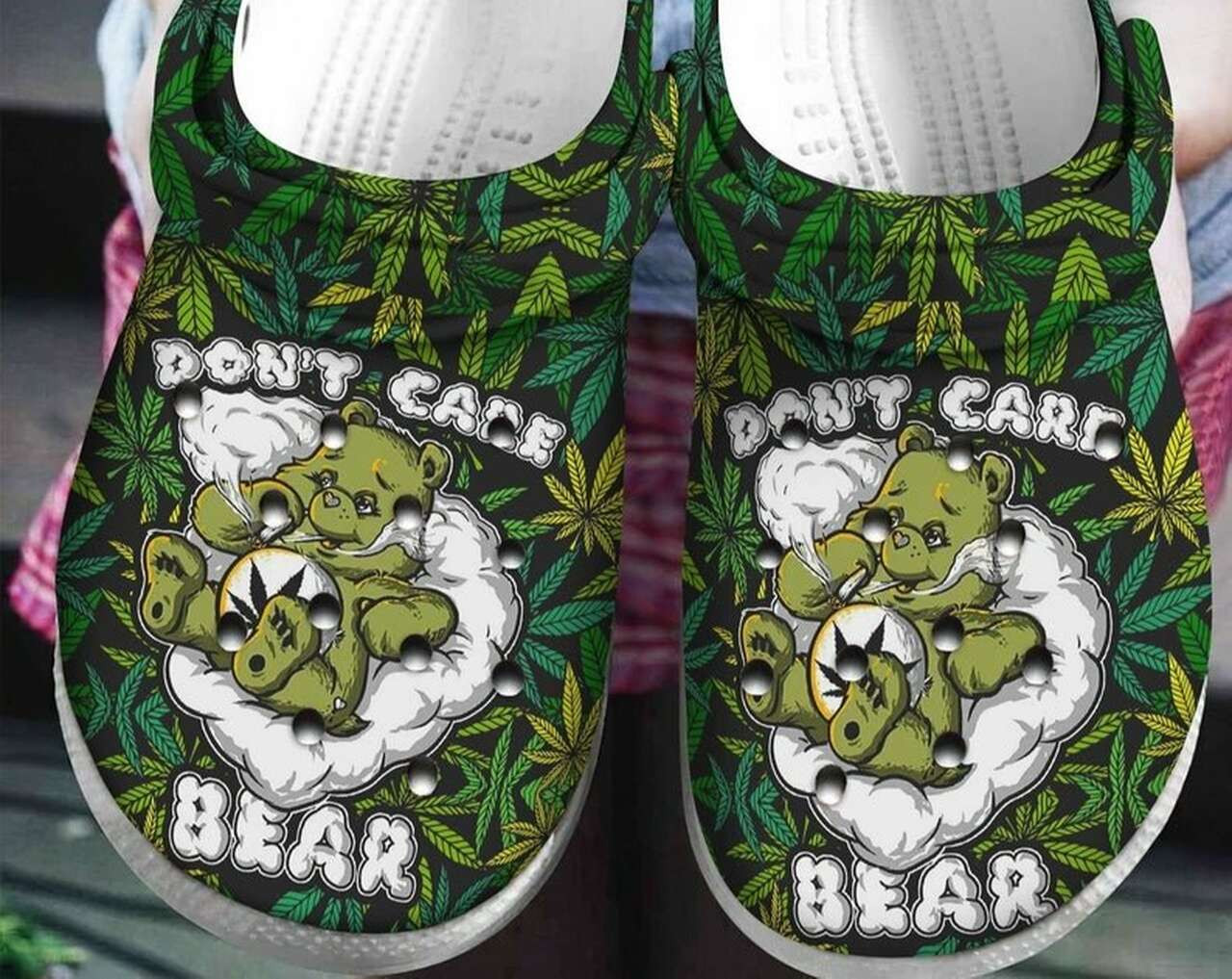 Bear Weed Dont Care Crocs Crocband Clogs