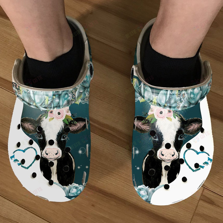 Beautiful Cow Crocs Classic Clogs Shoes