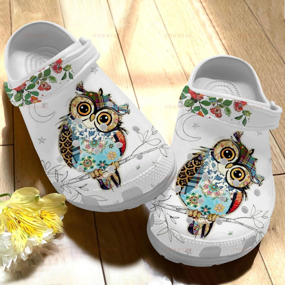 Beautiful Owls Tree Gift For Lover Rubber Crocs Clog Shoes Comfy Footwear