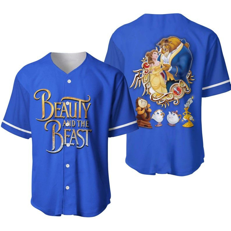 Beauty And Beast Disney Baseball Jerseyer Jersey