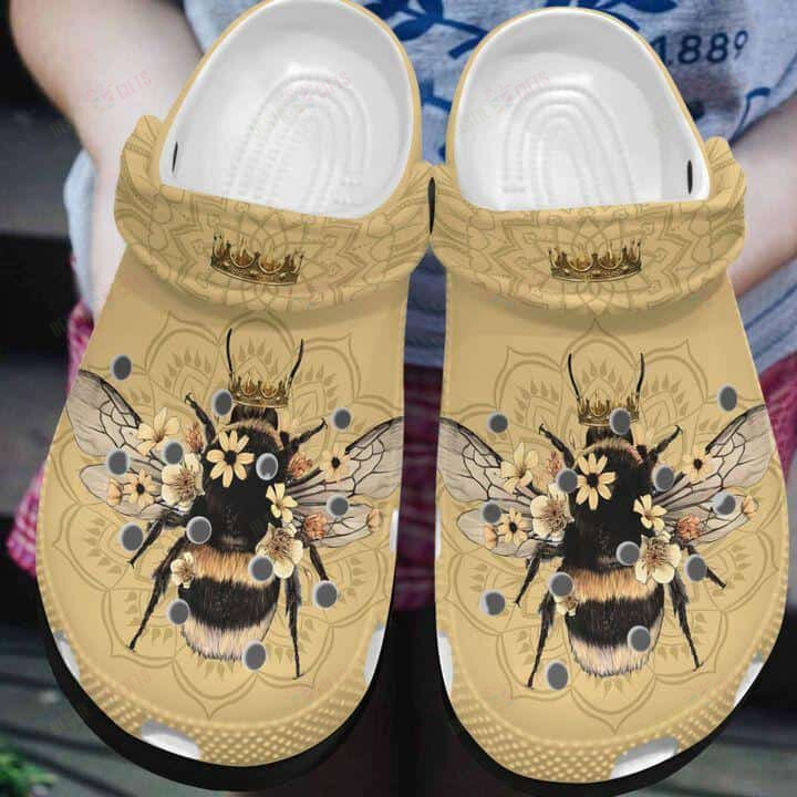 Bee Crocs Classic Clogs Shoes