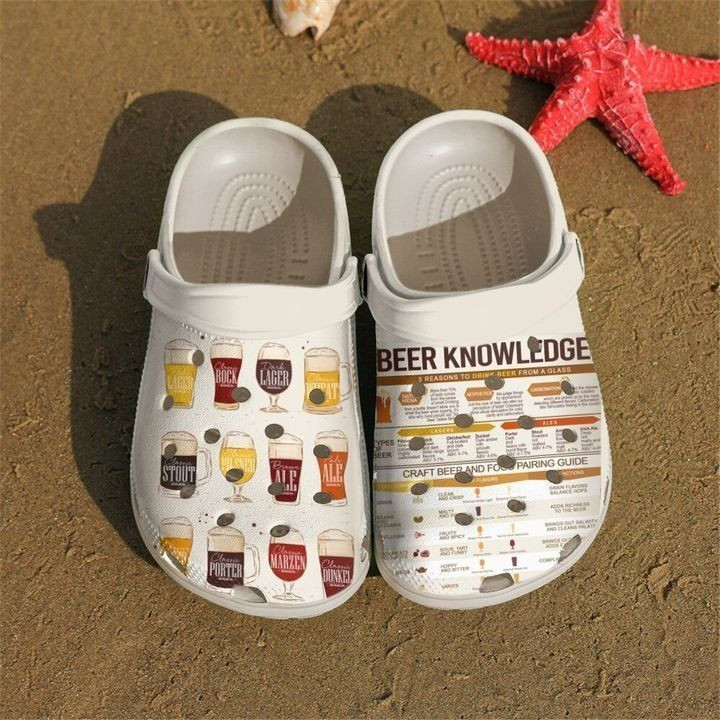 Beer Knowledge Crocs Classic Clogs Shoes