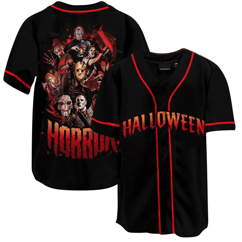 Best Horror Movies Characters Halloween Jersey Shirt