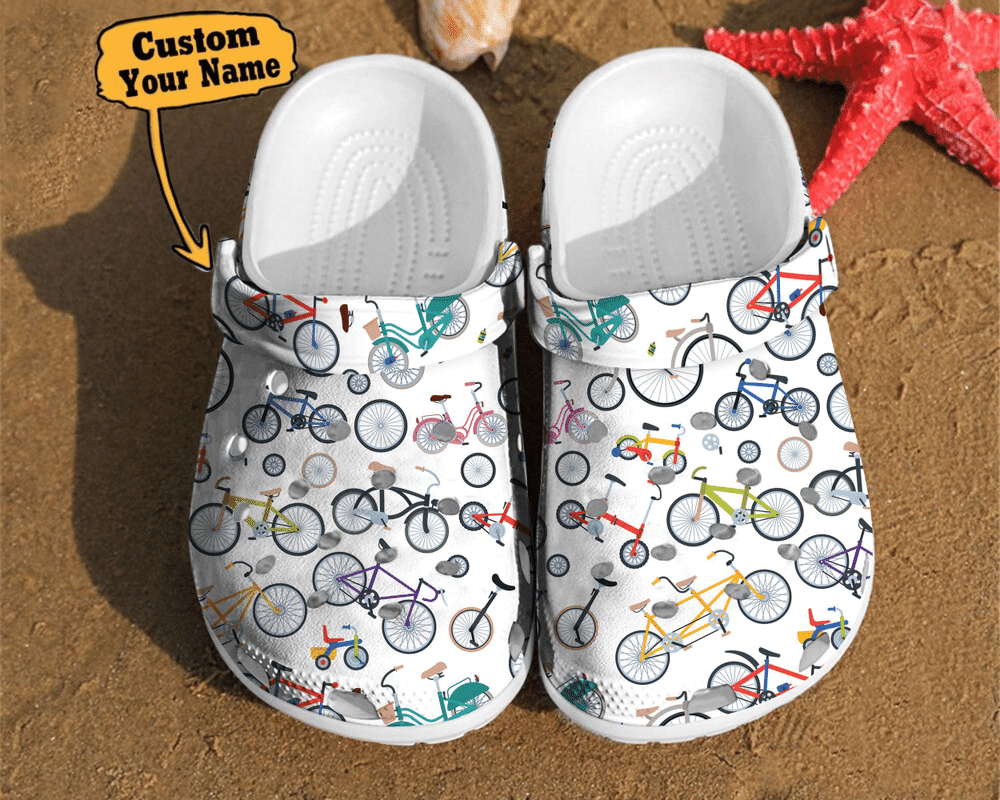 Bicycle Crocs - Bicycle Gift For Cyclist Pattern Birthday Gifts Clog Shoes For Men And Women